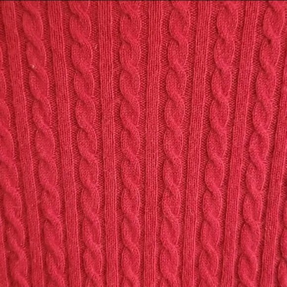 EUC Anne Klein Sport Cashmere Cable Knit Turtleneck Sweater - Picture 5 of 7